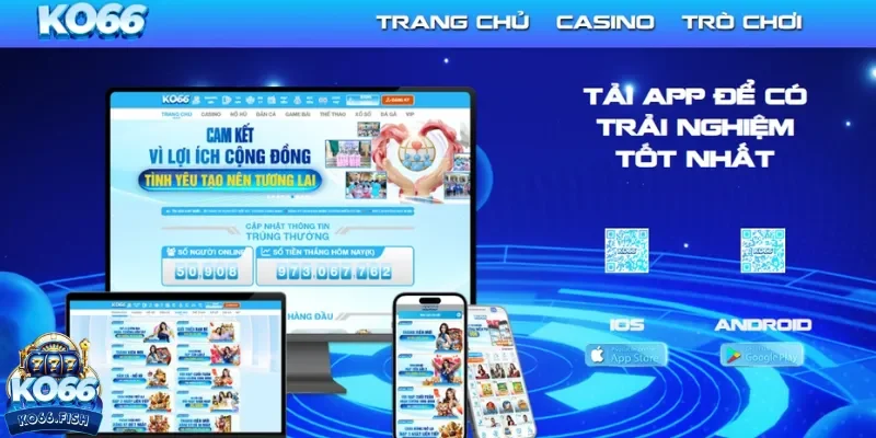 Tải app KO66 ngay trên giao diện